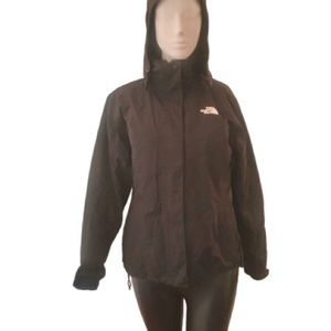 The North Face Womens Black Coat Faux Fur Lined L